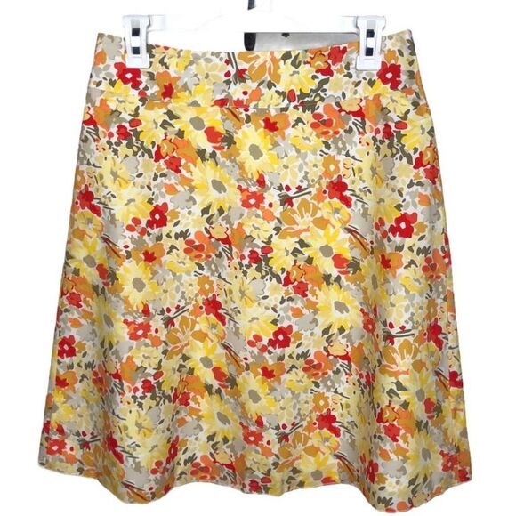 Express Women's Size 4 Floral A-Line Knee Length Skirt Multicolor - Picture 2 of 11